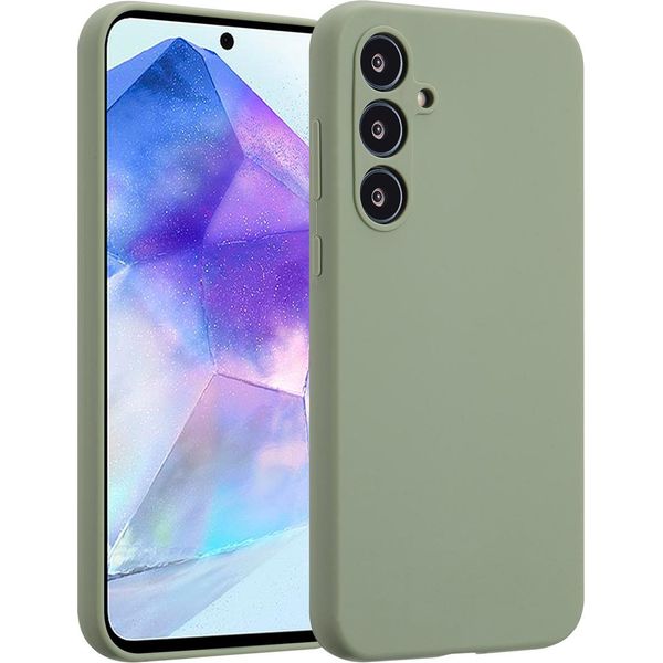 Samsung Galaxy A55 Cover - Silicone - Custodia/Copertura Morbida Accezz - Verde-image