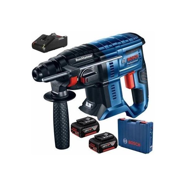 Trapano A Percussione A Batteria Con Sds Plus Gbh 18V-18, 2 Batterie Ricaricabili Gba 18V 2.0Ah, Valigetta Di Trasporto-image
