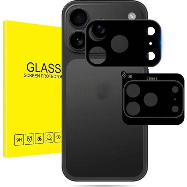 Inf Protezione Obiettivo Nera In Vetro Temperato Per Iphone 17 Pro Max - 2 Pezzi-image