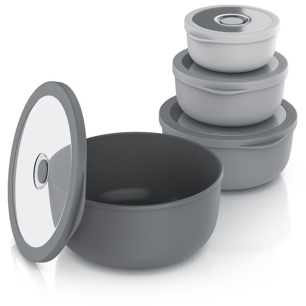 Arendo RüHrschüSsel Set 4 Teilig, Kunststoff, Bpa Frei, Mikrowellengeeignet-image