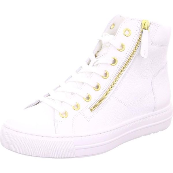 Paul Green Scarpe Da Ginnastica Alte/Scarpe Stringate In Pelle Liscia Bianca Misura: 38-image