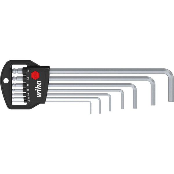 Wiha 369H7 7Tlg Allen Allen Key Set 1.5 Mm, 2 Mm, 2.5 Mm, 3 Mm, 4 Mm, 5 Mm, 6 Mm 7-Piece-image