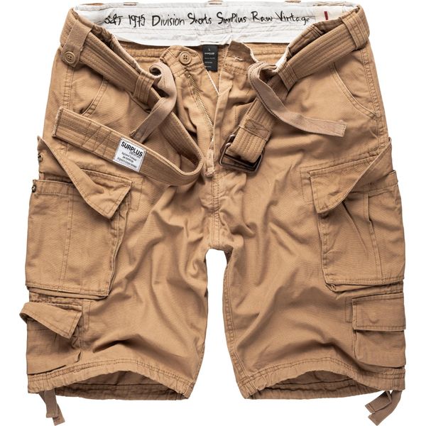 Surplus - Pantaloncini Division Beige / Sand Lavati Con Cintura Taglia M-image
