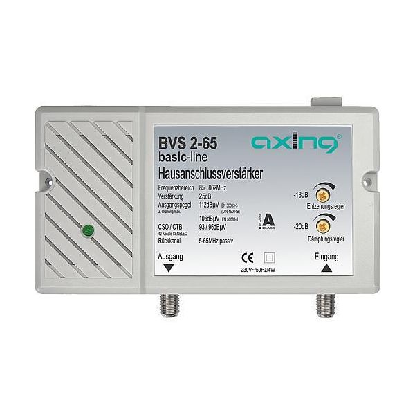 Axing Bvs 2-65 Amplificatore Di Collegamento Alla Casa Canale Di Ritorno Da 25 Db-image