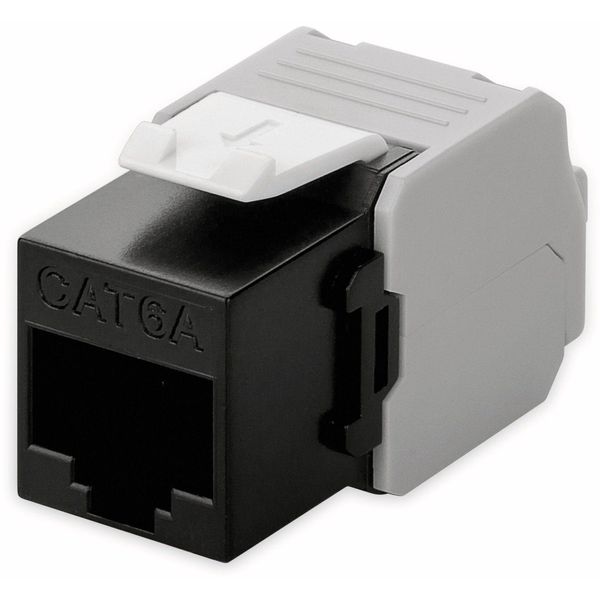 Goobay 90692 Modulo Keystone RJ45 Cat 6?, Utp, Nero - Larghezza 17,1 Mm, Tipo A Coccodrillo, Morsettiera Per Montaggio Lsa (Senza Attrezzi)-image