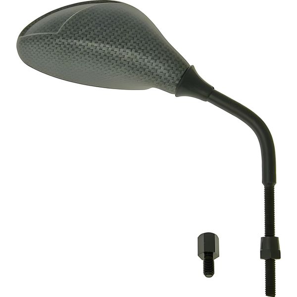 Specchio Flash Destro M8 Carbon Look Filettatura Lunga-image