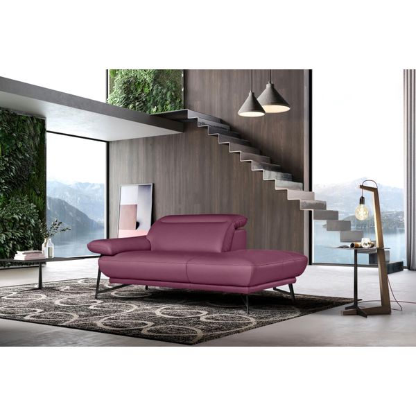 Ottomane Egoitaliano "Anais, Erstklassiges Designsofa, Breite 179 Cm, FußFarbe Schattengrau", Lila (Violett), Sofas, B/H/T: 179Cm X 74Cm X 106Cm, Leder Nuvole, Ottomane Rechts, Armlehne Links, Leder -Artikel Bull – Kat. B: Der Artikel Bull Ist Ein Geschliffenes, Pigmentiertes Und Behandeltes Rindsleder Mit Einer Dicke Von 1, 3-1, 5 Mm. Dieses Leder Zeigt Eine Ziemlich Weiche Hand Mit Einem Halb Un-image