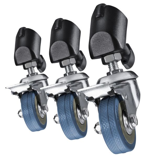Walimex Pro Ruote Per Treppiedi Pro Set Di 3 Ruote Da 50 Mm Nero-image