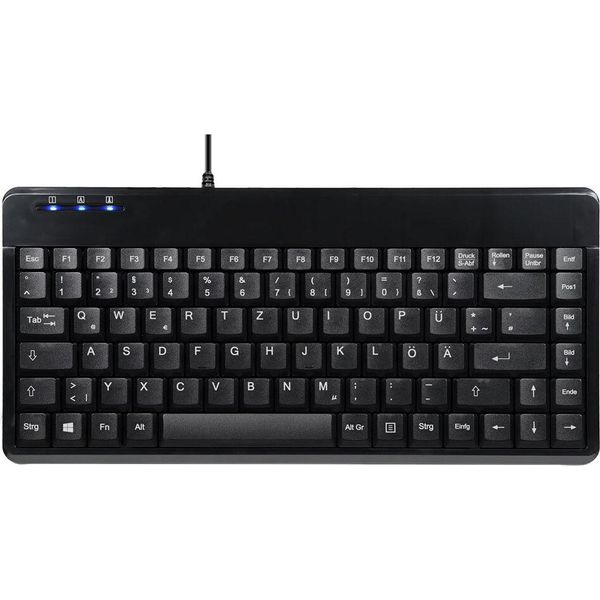 Perixx PERIBOARD-409DEH Usb Keyboard German, Qwertz Black Usb Port-image