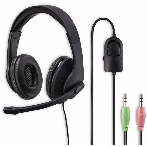 Hama Pc Office Headset "HS-P200"" - Cuffie - Full-Size - Cablate - Spina Da 3,5 Mm - Nero (00139923)"-image