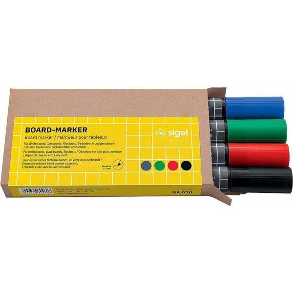 Sigel BA010 Marker 4 StüCk(E) Schwarz - Blau - GrüN - Rot (BA010)-image