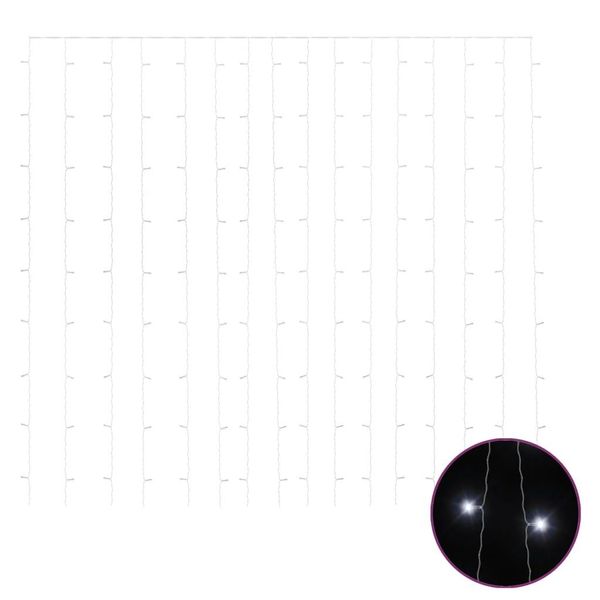 Vidaxl Barriera Luminosa Led 3X3 M 300 Led Bianco Freddo 8 Funzioni-image
