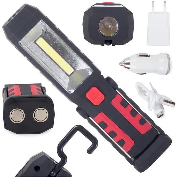 Lampada Da Officina 3In1 Led Cob Batteria Ricaricabile-image