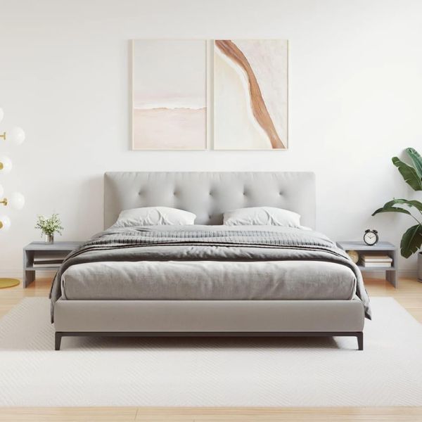 Comodini 2 Pz. Grigio Sonoma 40X30X30 Cm Materiale A Base Di Legno-image