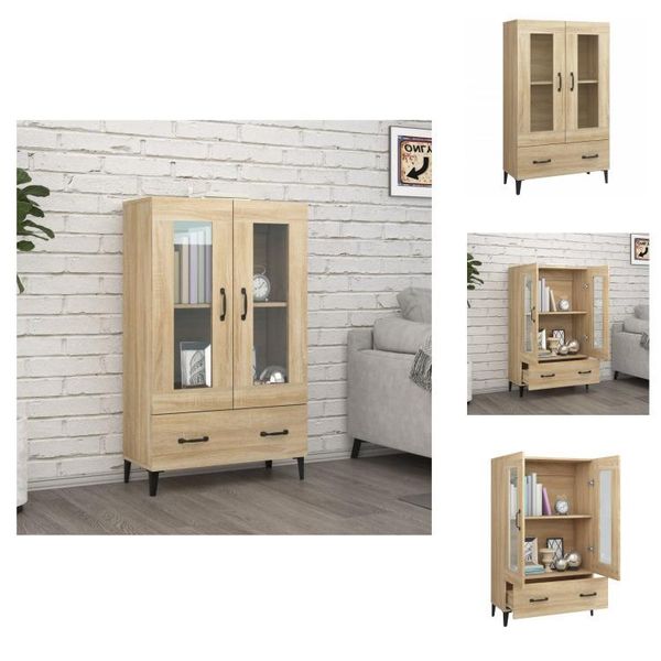 Vidaxl Credenza Sonoma-Quercia 70X31X115 Cm Materiale A Base Di Legno - Credenze-image