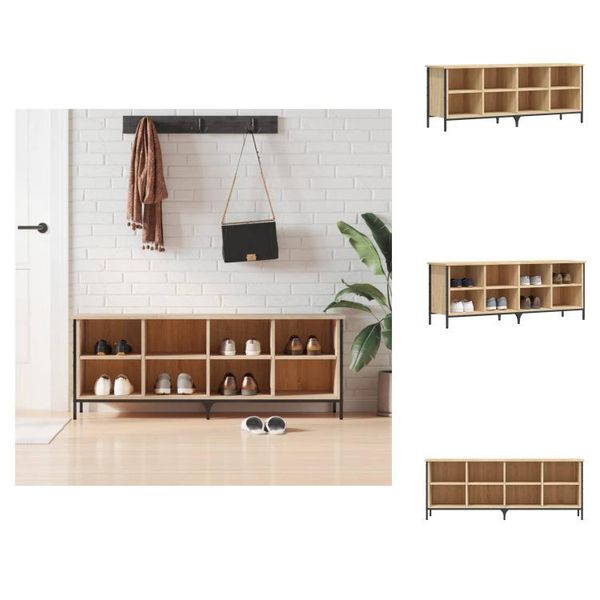 Vidaxl Portascarpe In Rovere Sonoma 131X35X50 Cm In Legno - Portascarpe E Armadietti-image