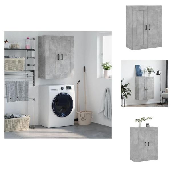 Vidaxl Armadio A Muro Grigio Cemento 69,5X34X90 Cm Materiale Legno - Credenze-image