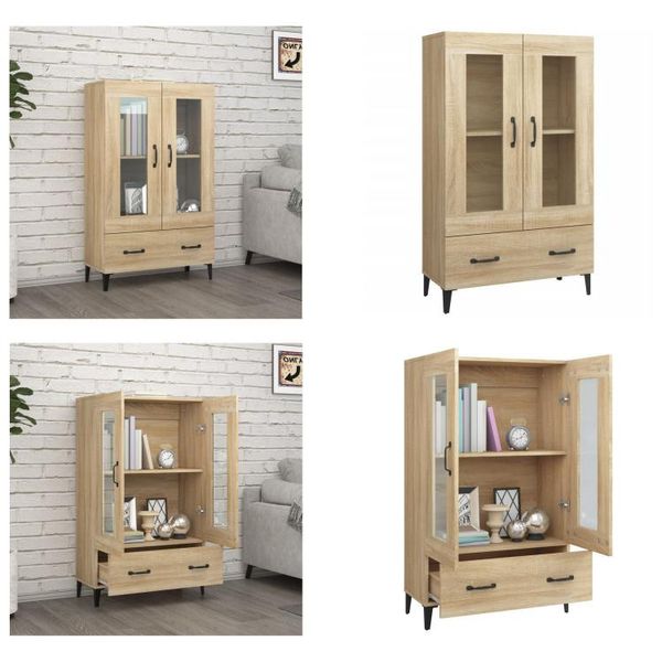 Vidaxl Credenza Sonoma Quercia 70X31X115 Cm Materiale A Base Di Legno - Credenza - Credenze - Credenza - Armadio-image
