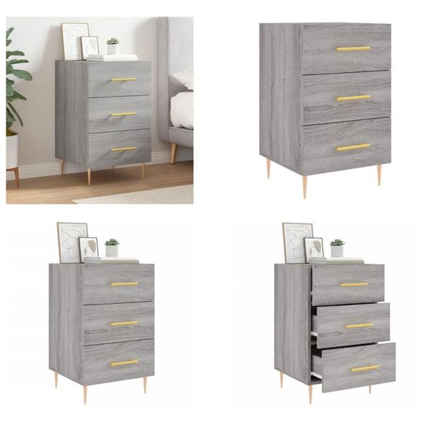 Vidaxl Comodino Grigio Sonoma 40X40X66 Cm Materiale A Base Di Legno - Comodino - Comodini - Armadio - Comodino-image