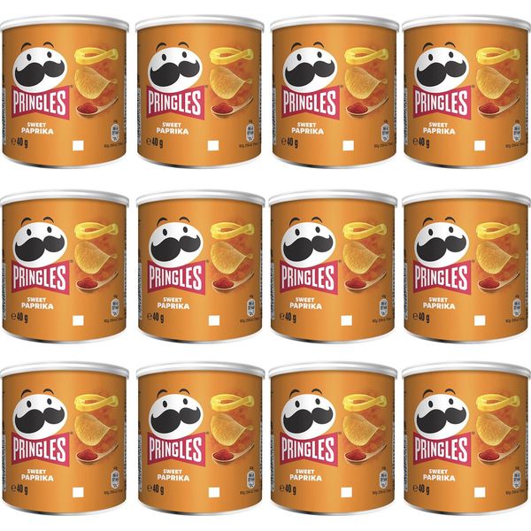 Pringles Sweet Paprika Crisps Impilabili Dolci E Piccanti Da 40 G Confezione Da 12 Pezzi-image