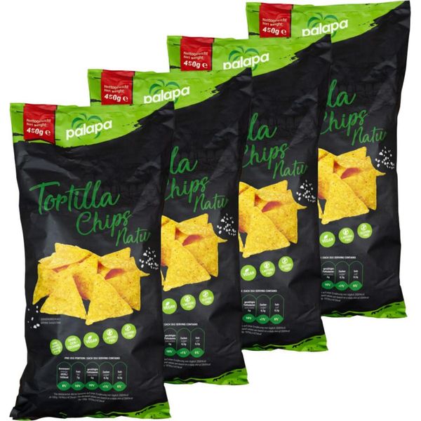 Palapa Tortilla Chips Al Naturale Con Sale Tortilla Chips Di Mais 4X450G-image