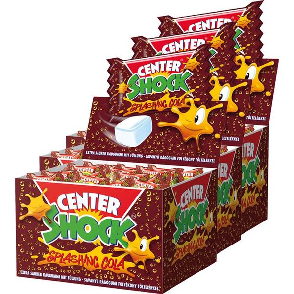 Centre Shock Cola Gomma Da Masticare Acida Con Ripieno Liquido 400G Confezione Da 3 Pezzi-image