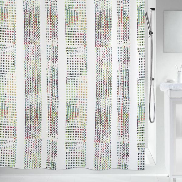 Tenda Da Doccia Antimuffa Spirella - Antibatterica, Lavabile, Impermeabile, Poliestere, "Analogue"" 180X200Cm"-image