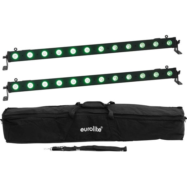 Eurolite Set 2X Led BAR-12 Qcl Rgb+Uv Leiste + Soft-Bag (20000663)-image