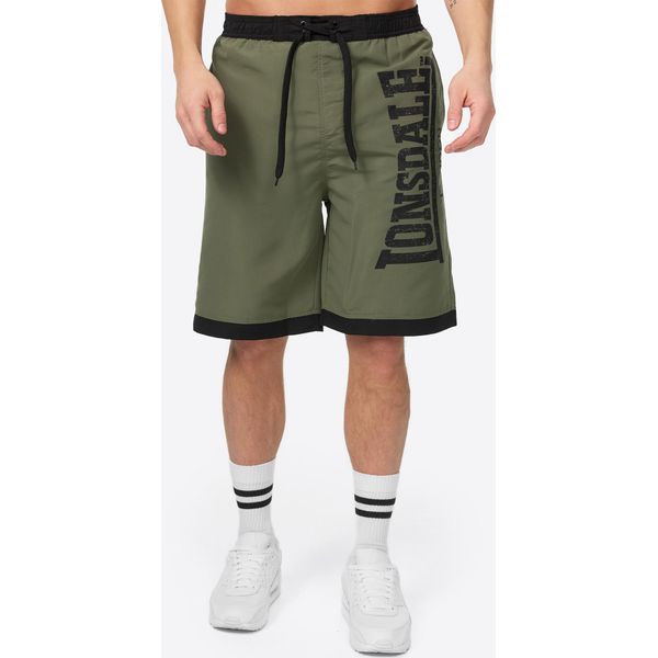 Pantaloncini Da Spiaggia Da Uomo Regular Fit Clennell Black/Olive Xxl Lonsdale-image