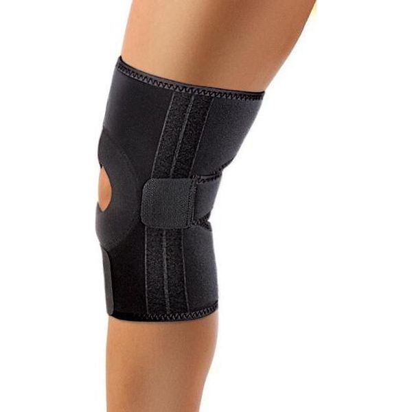 Taglia M, Ginocchiera In Neoprene Con Stabilizzatori - Ginocchiera - Ortesi Di Ginocchio Protezione Del Ginocchio Con Chiusura In Velcro Regolabile Con 4 Rinforzi A Costine-image