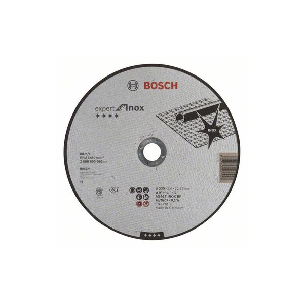 Bosch Pro Disco Da Taglio In Acciaio Inox 230 X 2 X 22,23 Mm - 2608600096-image