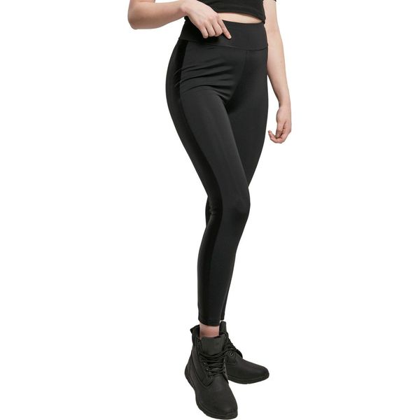 Urban Classics Donna - Leggings A Vita Alta A Righe Lucide - Xs-image