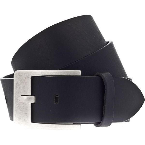 Vanzetti Pelle Cintura Denim Love 45Mm Full Leather Belt W85 Black Nero-image