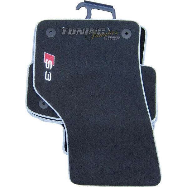 4X Tappetini Premium Originali S3 In Tessuto Velours Set Per Audi A3 E S3 8V-image