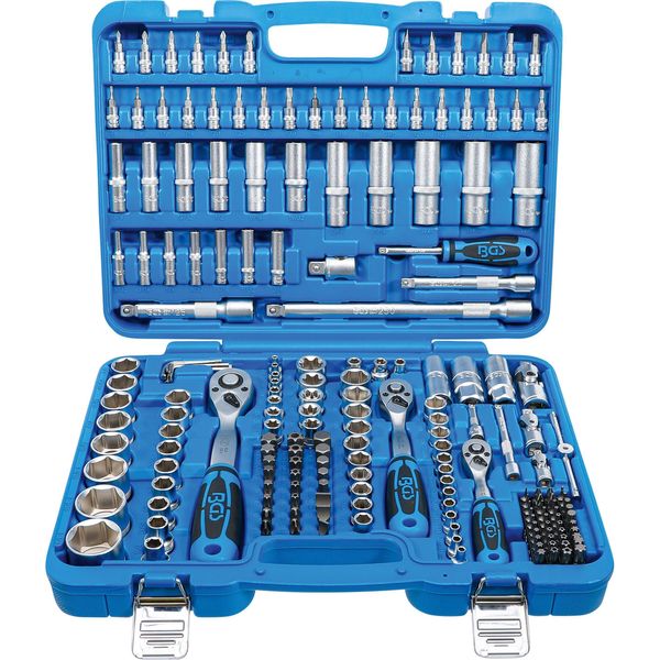 Set Di Chiavi A Bussola Esagonali | Unità 6,3 Mm (1/4") / 10 Mm (3/8"") / 12,5 Mm (1/2"") | Misure In Pollici | 192 Pz."-image