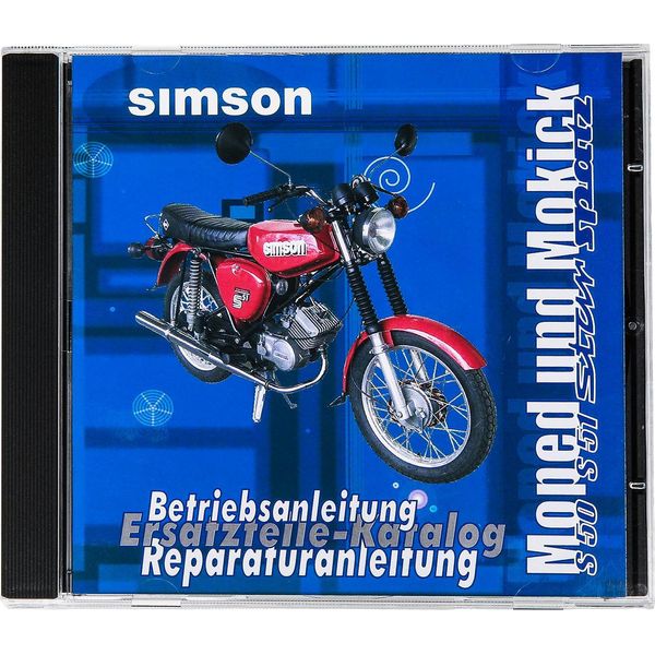 Cd - Simson Moped And Mokick Documenti Originali Simson S51, S50, SR50, SR4-image
