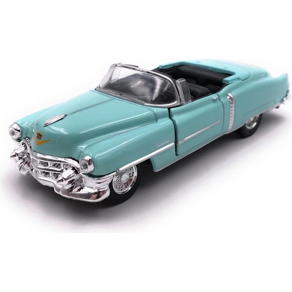 Onwomania Modello Di Auto Cadillac Eldorado Auto D'epoca Cabriolet Auto Turchese Mst. 1:34-39-image