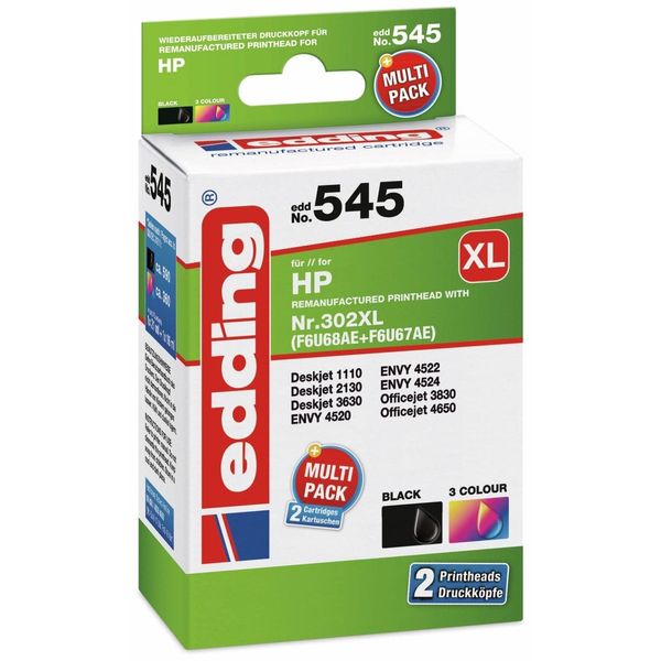 Edding EDD-545 Cartuccia(E) Compatibile Ad Alta Resa (Xl) Nero - Ciano - Magenta - Giallo (18-545)-image