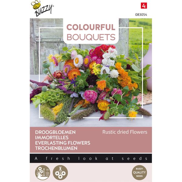 Buzzy Bouquet Colorati Semi Di Fiori Secchi Rustici - Circa 5 Gr | Buzzy_083054-image