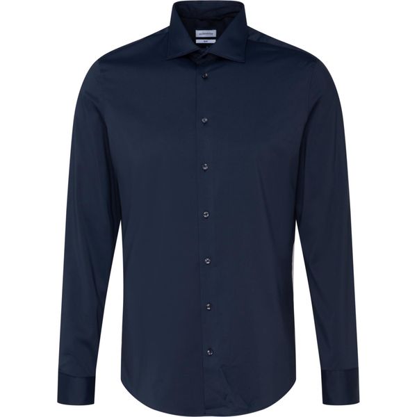 Seidensticker Business Camicia Uomo Manica Lunga New-Kent Slim-Fit Navy 37-image
