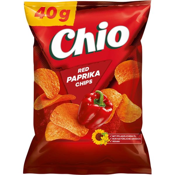 Chio Red Paprika Chips Senza Glutine Vegetariano Vegano Sacchetto Di Chip 40G-image