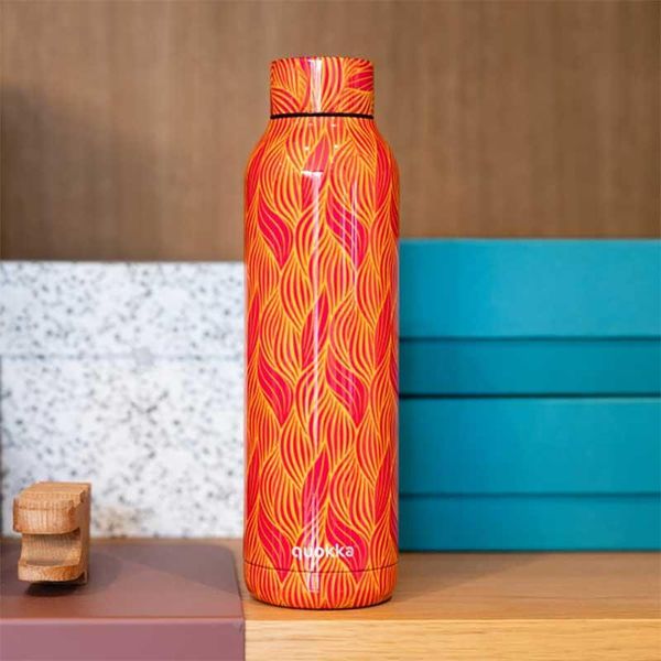 Quokka Solid, Borraccia / Thermos In Acciaio Inox Orange Bloom, 630Ml, 11868-image