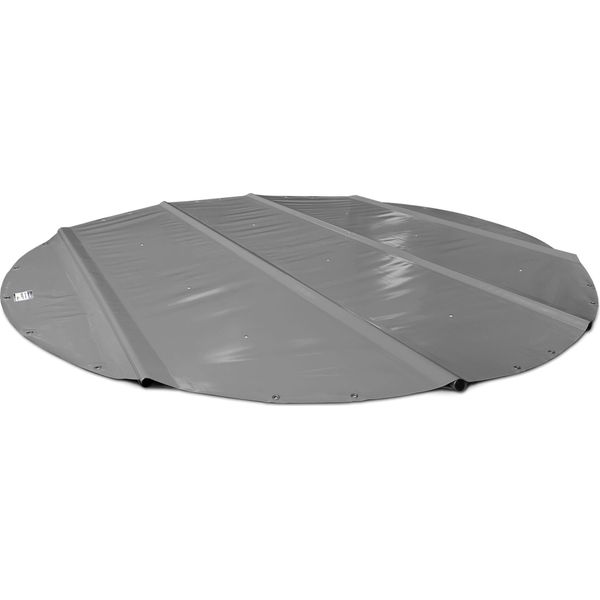 Safedeluxe® Telo Rotondo Per Piscina Senza Pali (Diametro Del Telo = 550 Cm, Antracite RAL7016) Telo Avvolgibile Telo Per Piscina In Telone Da Camion-image