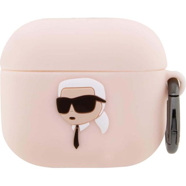 Karl Lagerfeld Kla3Runikp Copertura Airpods 3 RóżOwy/Silicone Rosa Karl Head 3D-image
