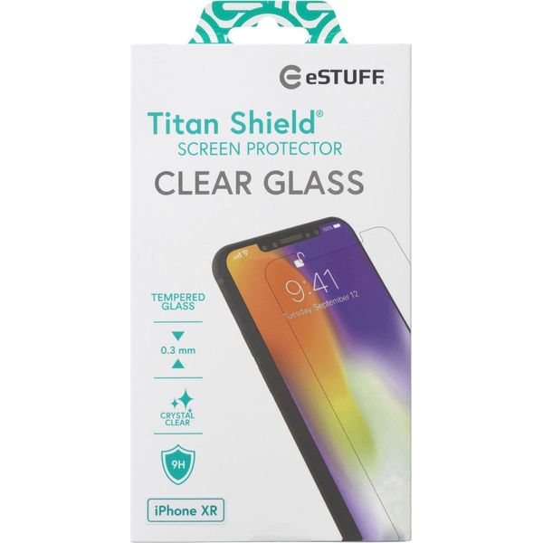 Estuff Titan Shield - Pellicola Protettiva Per Telefono Cellulare - Vetro - Trasparente - Per Apple Iphone Xr (ES501130)-image