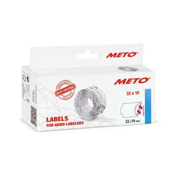 Meto 30007366 Etichette Meto Per Etichettatrici Di Prezzo, 32 X 19 Mm, Bianco-image
