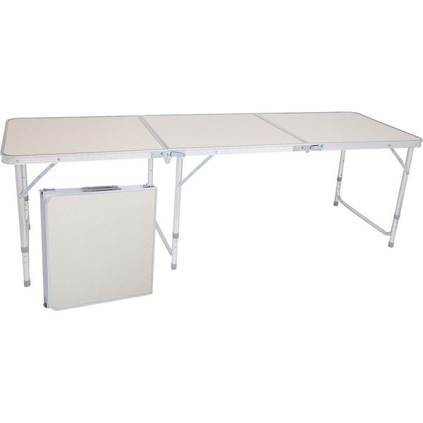 Tavolo Da Campeggio Fch Tavolo Da Giardino Pieghevole In Alluminio Portatile 180 X 60 X 70 Cm-image