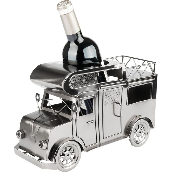 Brubaker Portabottiglie Vino Camper - Portabottiglie Metallo Campeggio - Regalo Vino Per Campeggiatori - Decorazione Portabottiglie Con Biglietto D'auguri-image