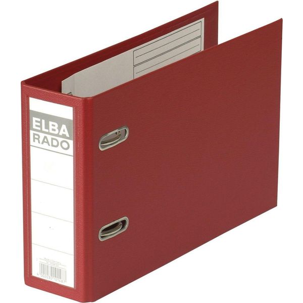 Elba 100022637 Cartella Rado Plast Din A5 Orizzontale, Larghezza Dorso: 75 Mm, Rosso-image