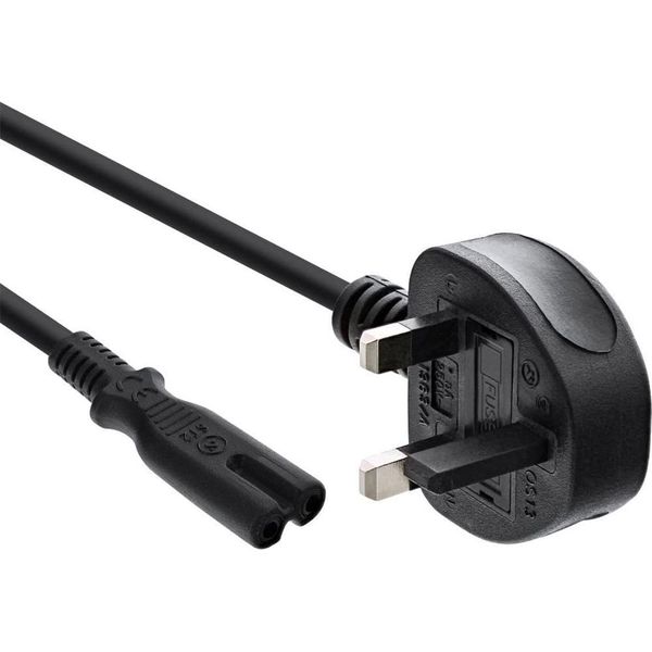 Inline® Cavo Alimentazione Internaz., Spina Inghilterra Presa Euro 8 C7, 1,8M-image